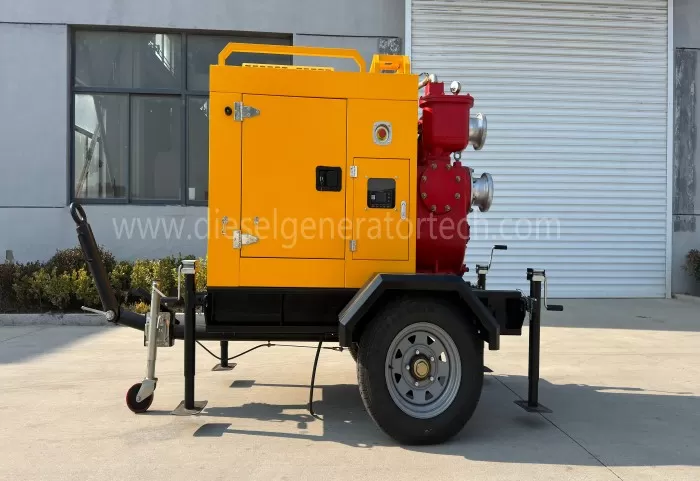 Mobile Trailer Mounted Self Priming Diesel Water Pumps