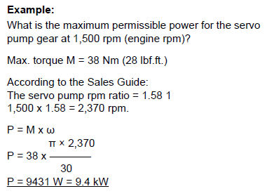 What is the maximum permissible power for the servo.jpg