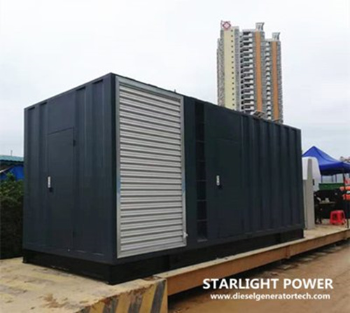 Soundproof container genset outdoor use 