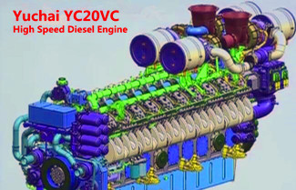 Yuchai Developed High Speed Diesel Engine YC20VC for Power Generation